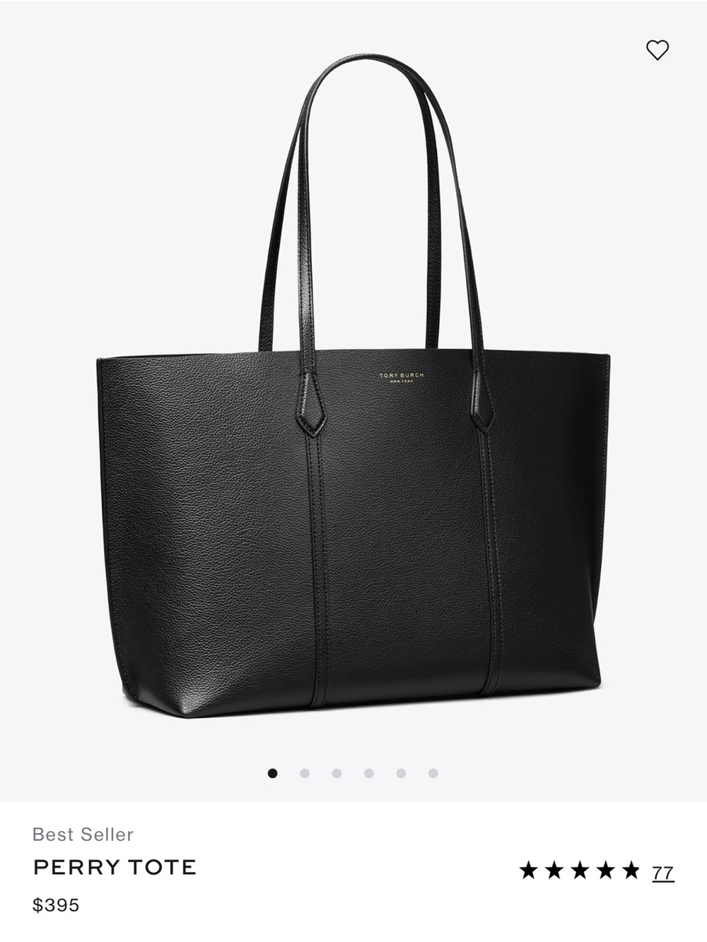Tory Burch Black Leather Perry Tote